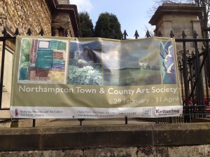 One of my prints was on the exhibition banner!